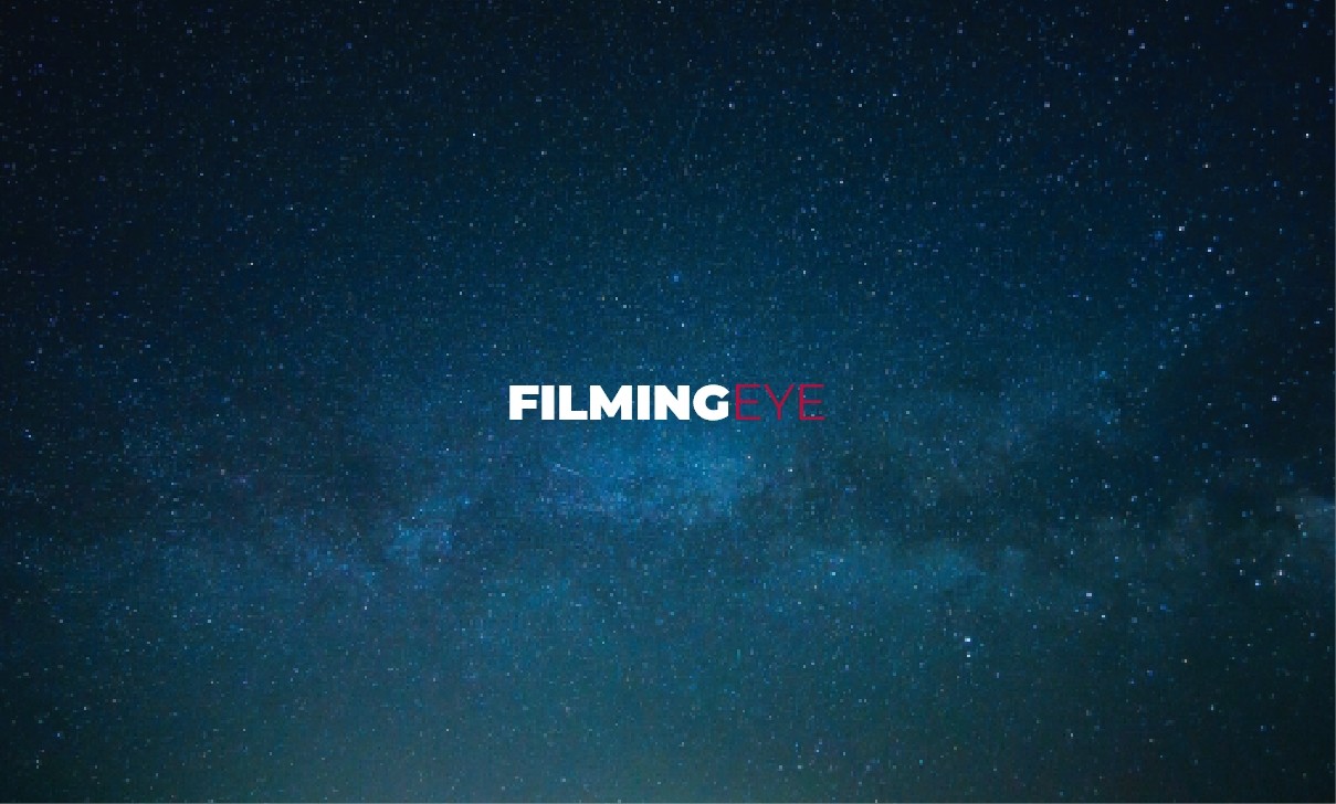 filming eye logo, dark background