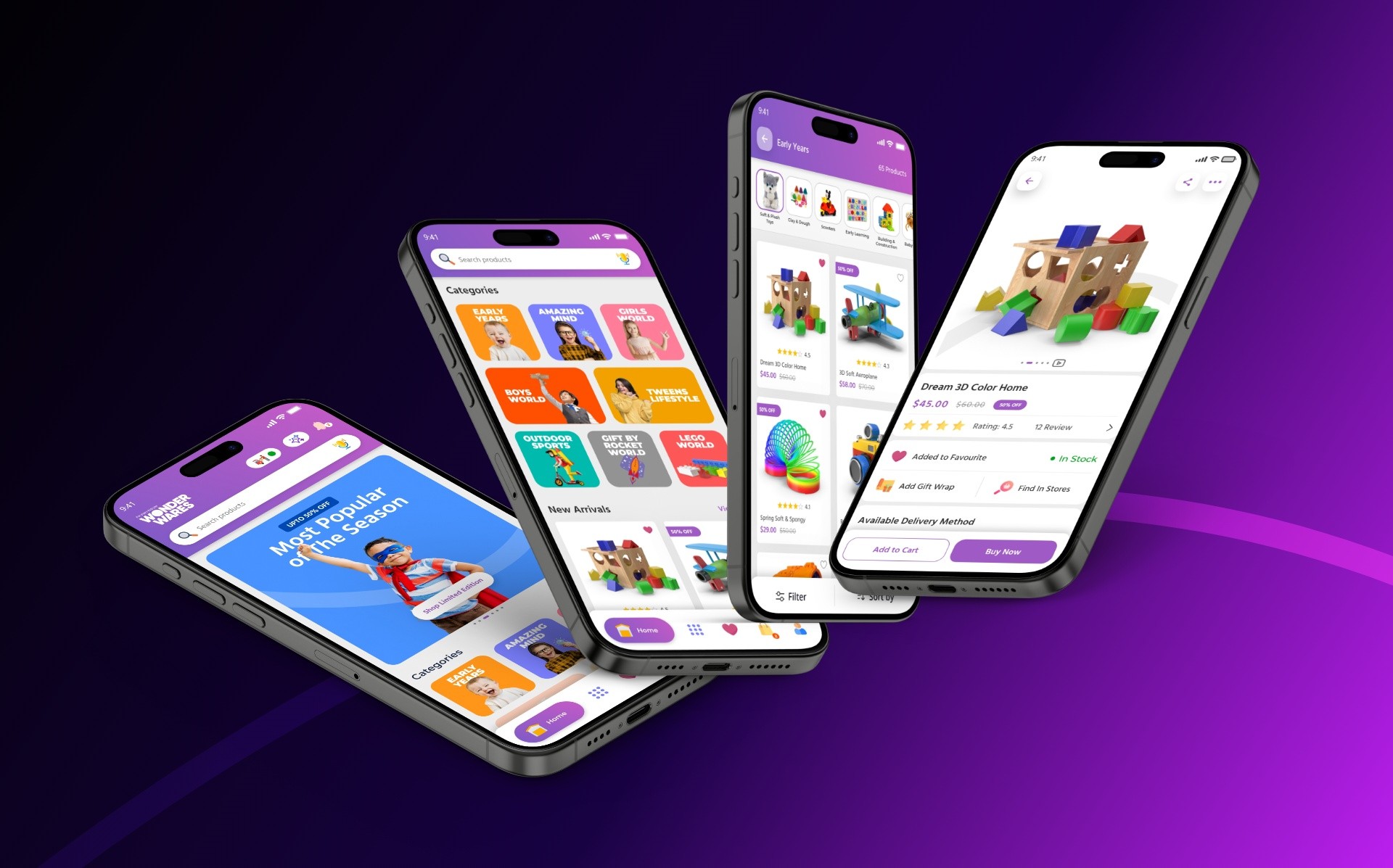shopping app, toy app, sapp mockcup