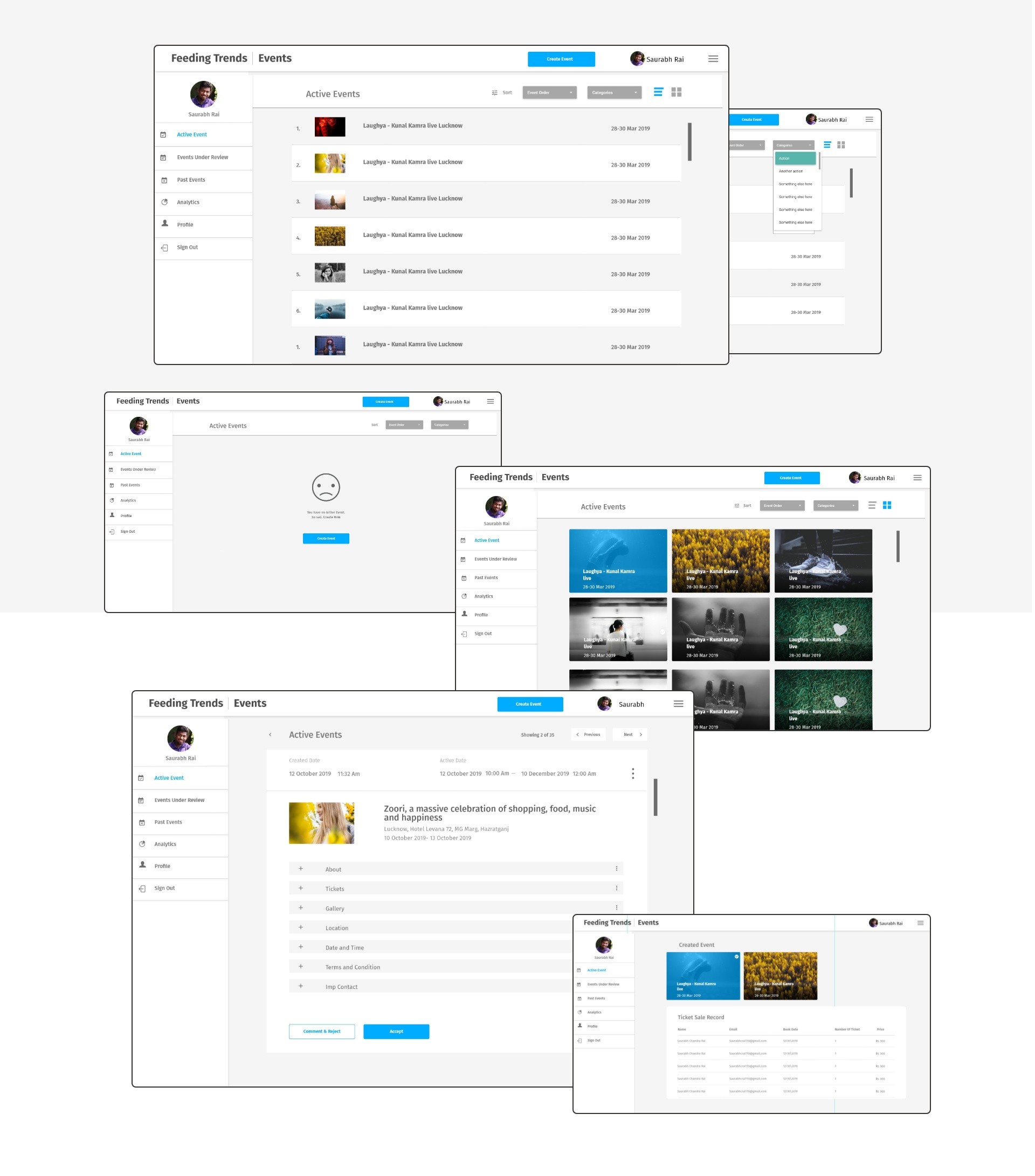 admin panel web page design