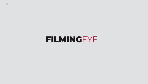 filming eye logo, light background 